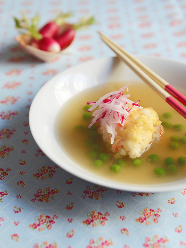 consommé de crevettes façon japonaise