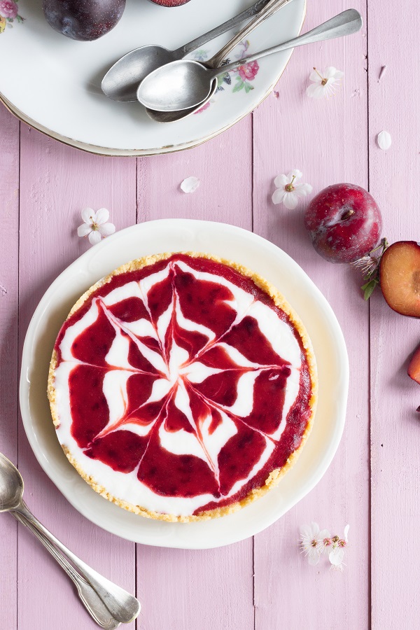 tarte glacée aux prunes